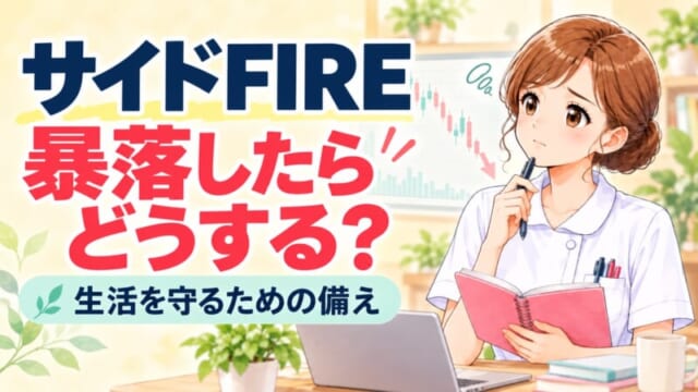 サイドFIREの暴落に備え、生活を守る方法を考える看護師まるめ